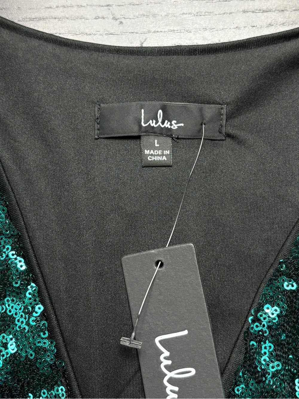 NWT Lulus Get Festive Emerald Green Sequin Bodycon Mini Dress L Large - Picture 12 of 16